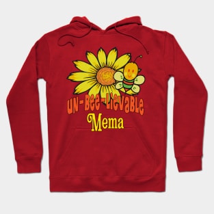 Unbelievable Mema Sunflowers and Bees Hoodie